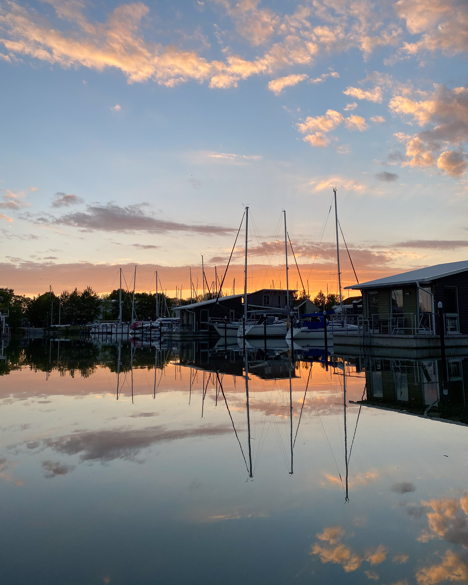 Lauterbach Ruegen Hafen Sonnenuntergang