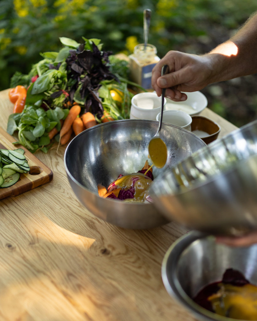 Marinade auf Sommergemüse