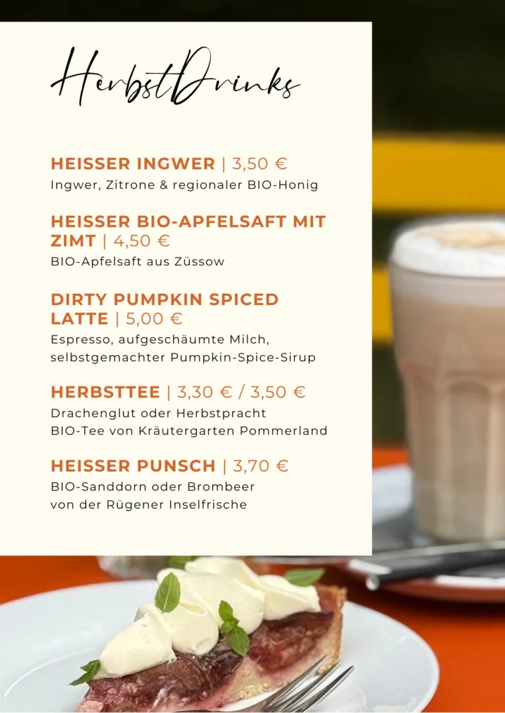Herbstgetränkekarte cafe koeppen