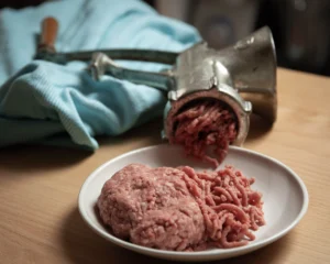 Schritt Fleisch wolfen für köttbullar